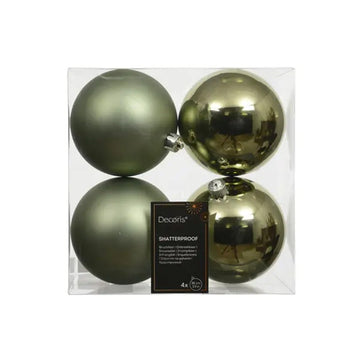 Rosemary Green Boxed Ball Ornaments set Of 4