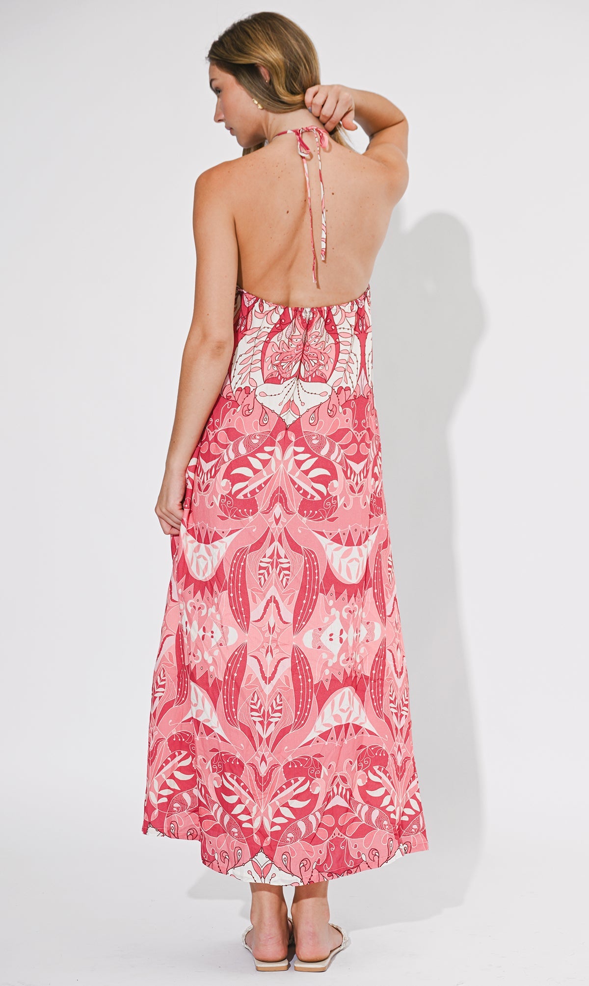 ANYA O RING HALTER MAXI DRESS