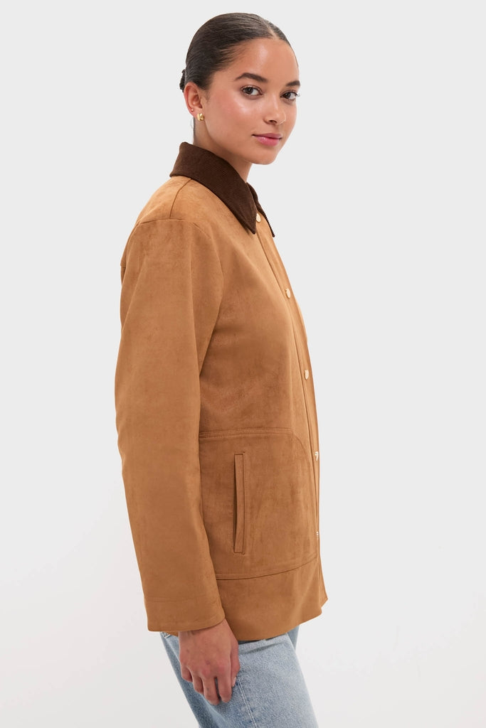 Chestnut Faux Suede Cody Jacket