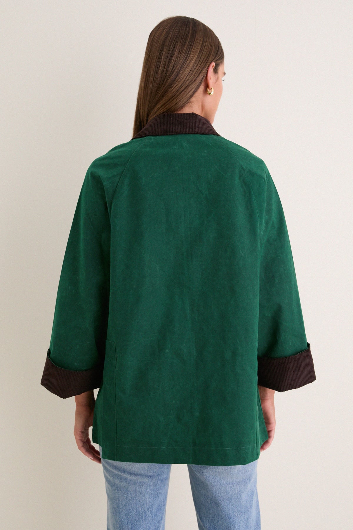 Green Chiltern Street Jacket in Waxed Cotton
