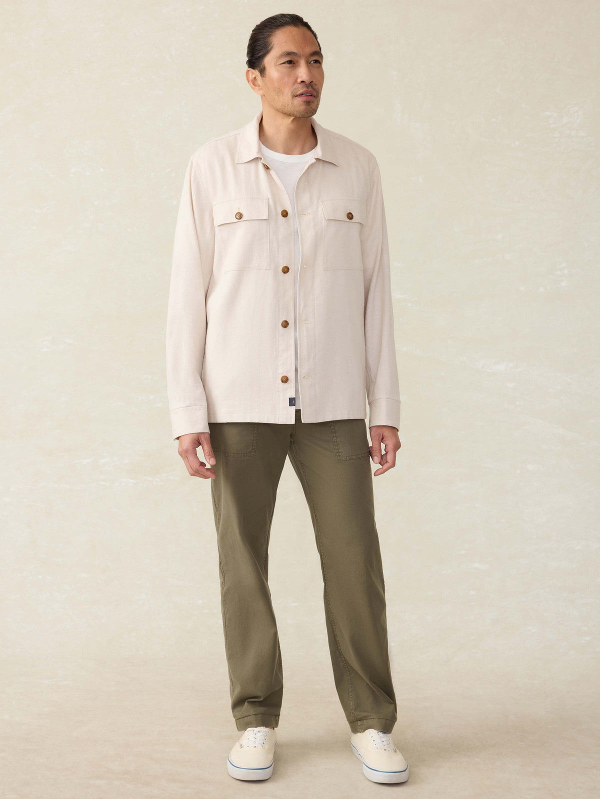 Movement Linen Shirt Jacket - Dorset Sand