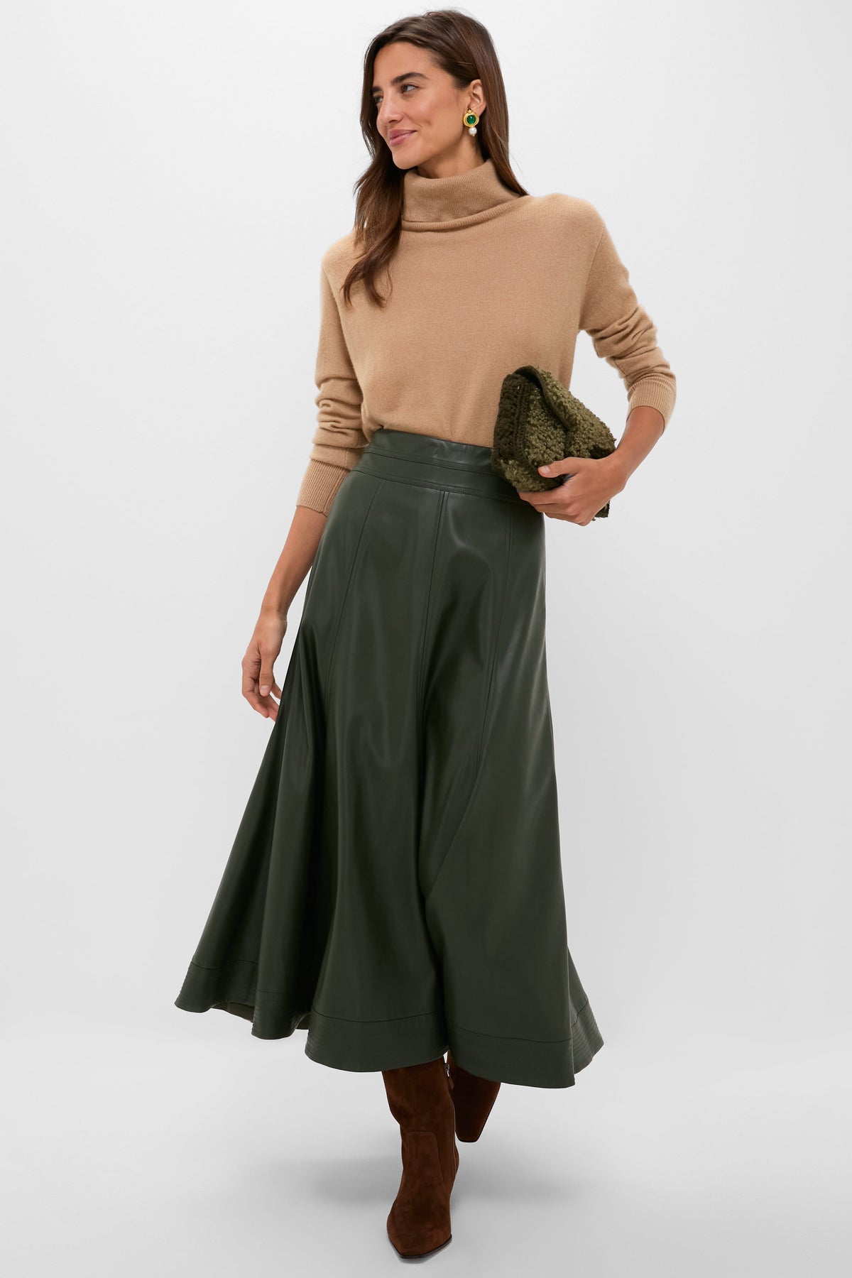 Camel Cashmere Evelyn Turtleneck