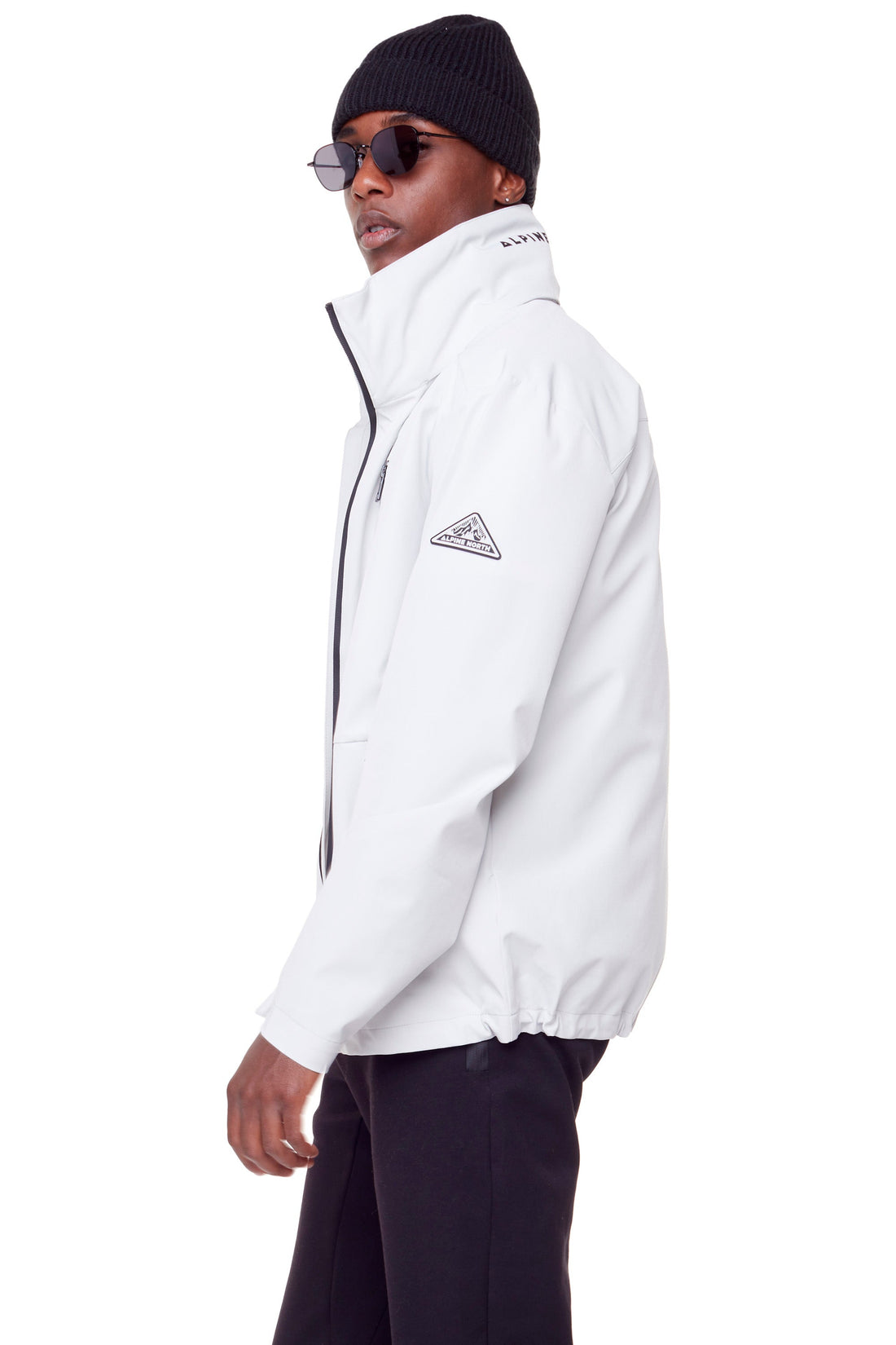 CARMACKS | MEN'S (RECYCLED) MIDWEIGHT RAIN SHELL JACKET, CEMENT