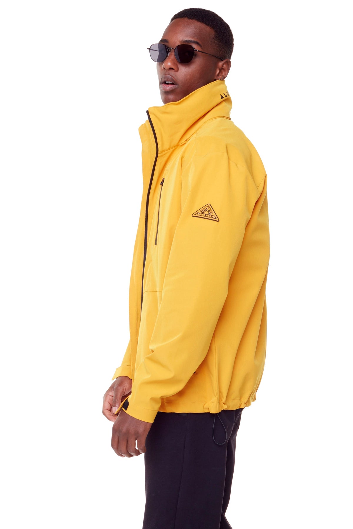 CARMACKS | MEN'S (RECYCLED) MIDWEIGHT RAIN SHELL JACKET, MUSTARD
