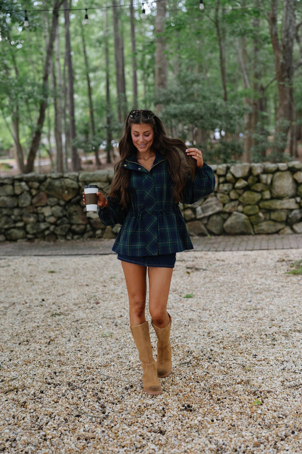Bea Plaid Jacket-Green