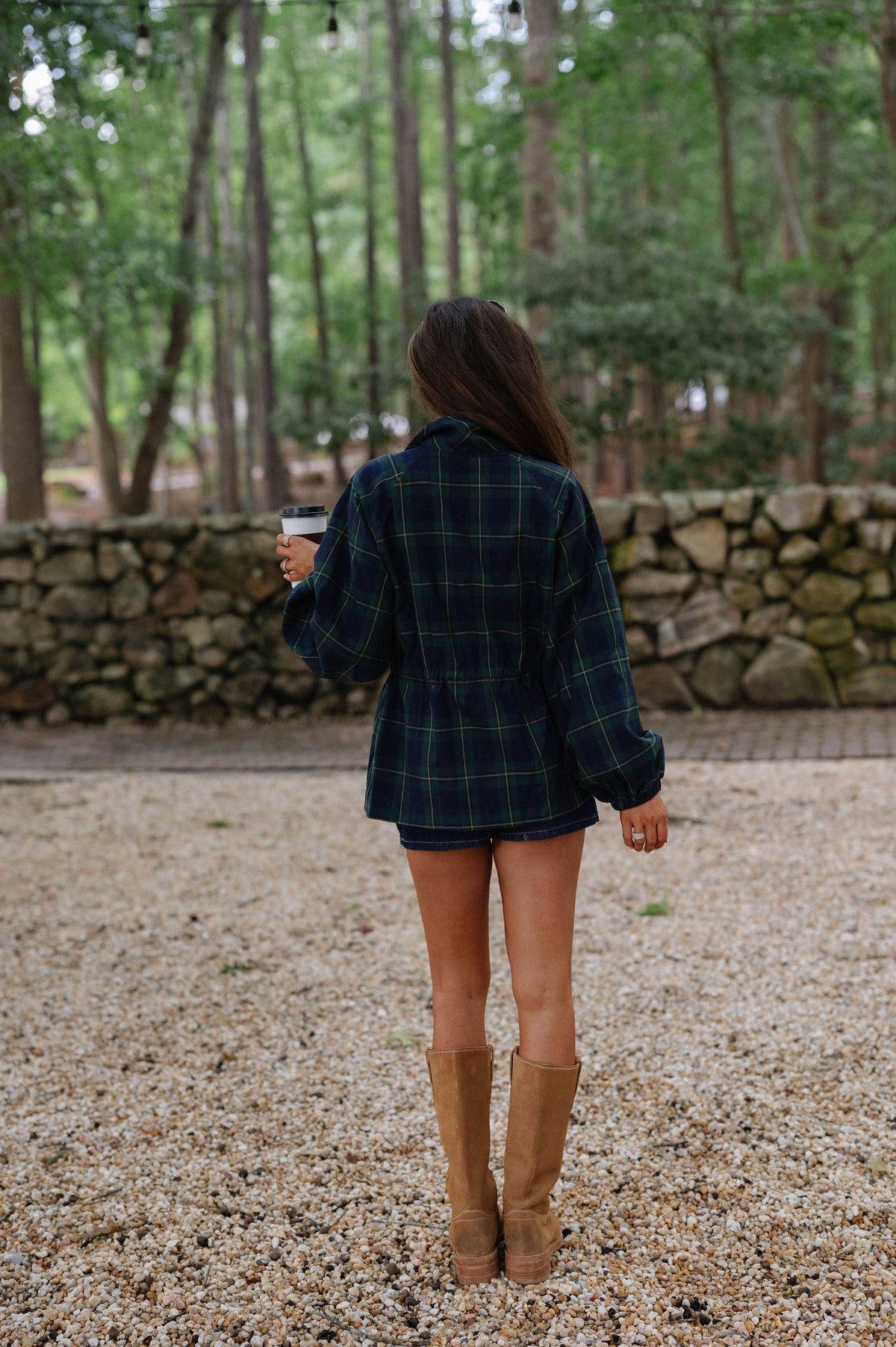 Bea Plaid Jacket-Green
