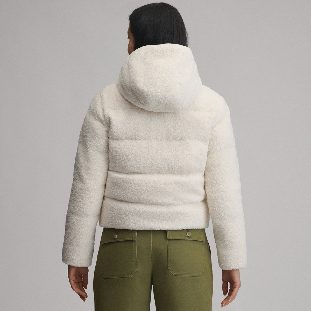 Women's Plush Puff Jacket - Faux Shearling