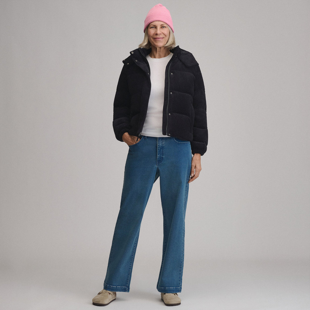 Women's Plush Puff Jacket - Cord