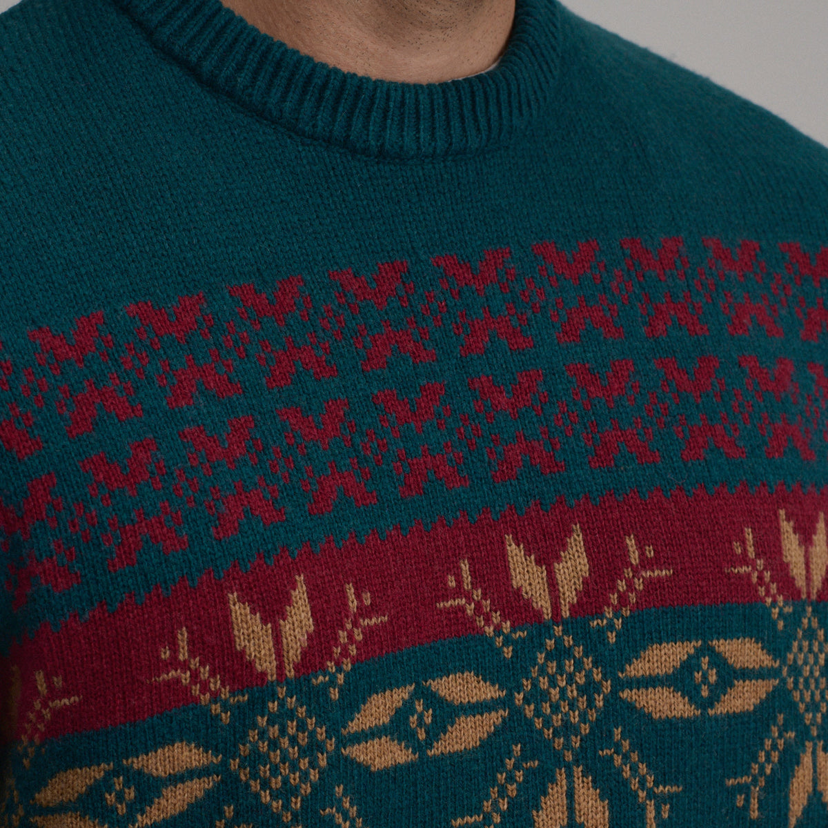 Men's Holiday Festive Jacquard Crew Sweater
