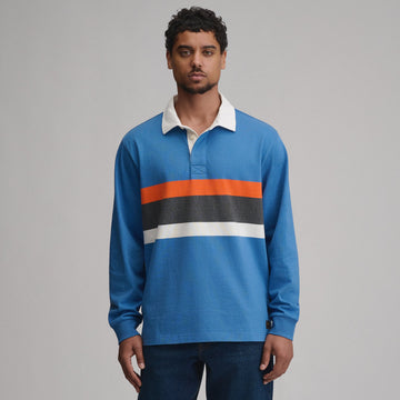 Men's Long-Sleeve Rugby Stripe Crew