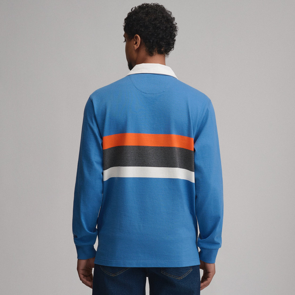 Men's Long-Sleeve Rugby Stripe Crew