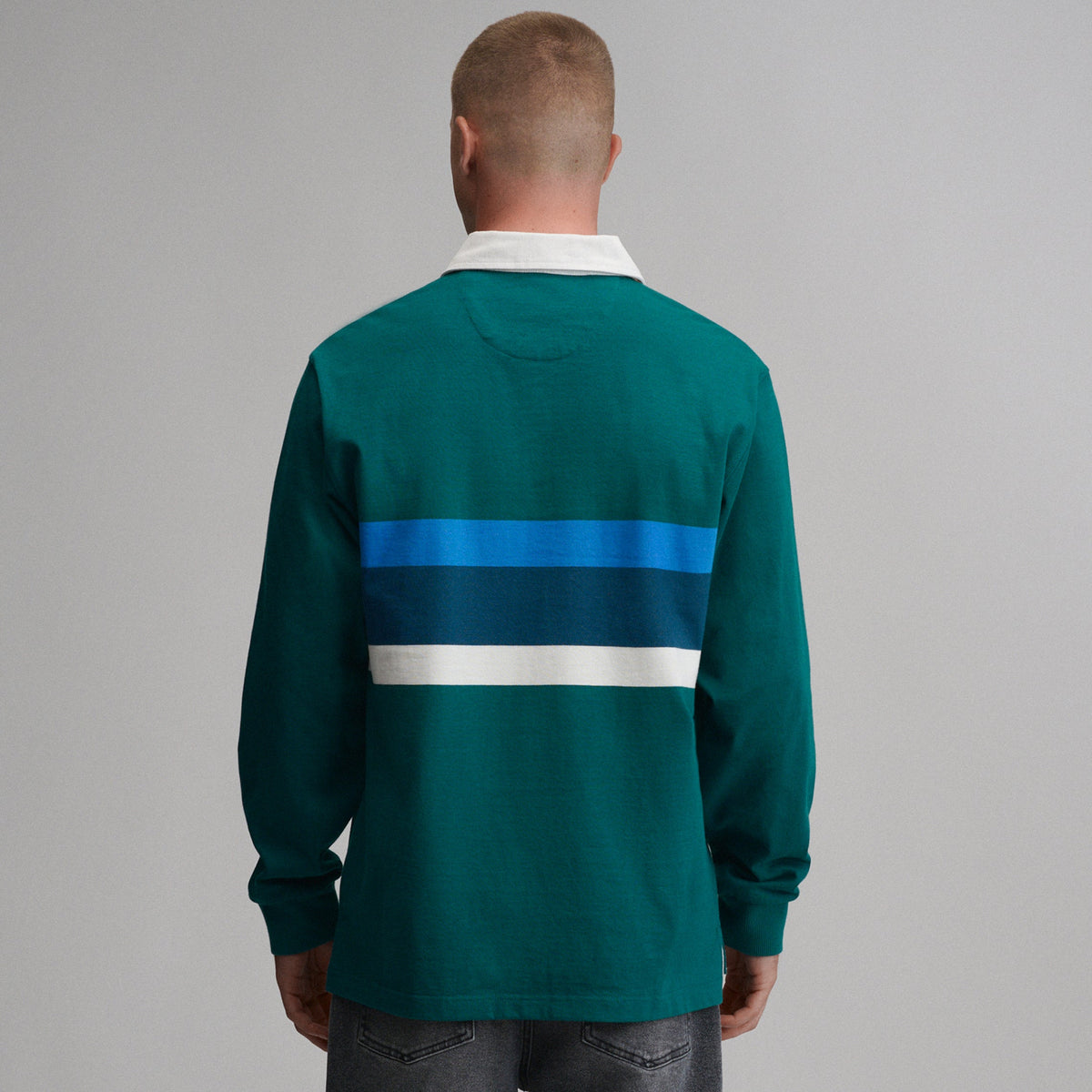 Men's Long-Sleeve Rugby Stripe Crew
