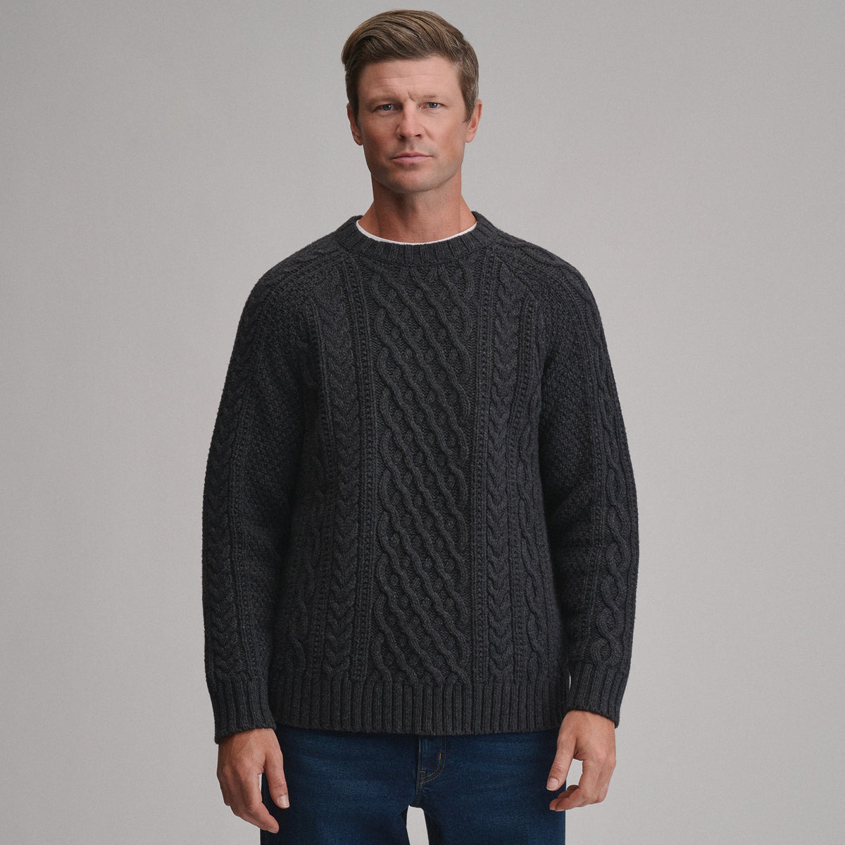 Men's Northwest Cable-Knit Crew Sweater