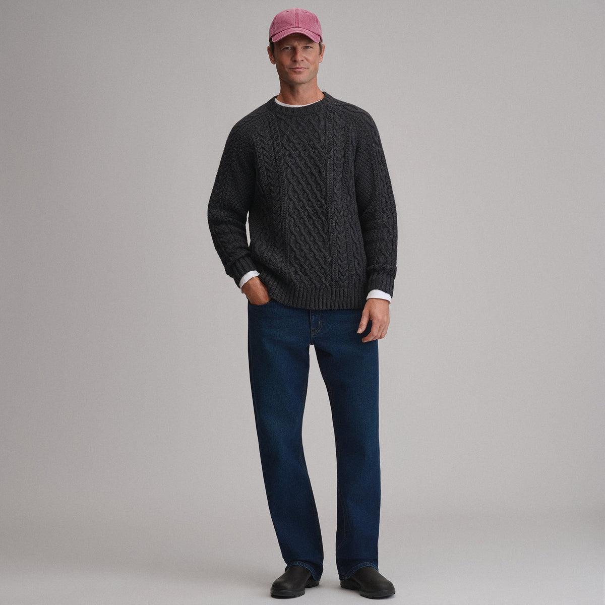 Men's Northwest Cable-Knit Crew Sweater