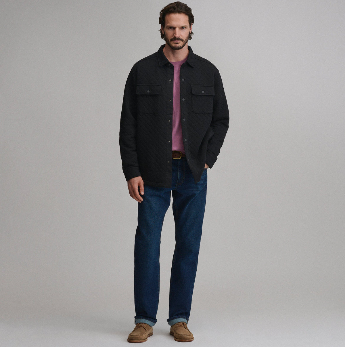 Men's Quilted Shirt Jacket