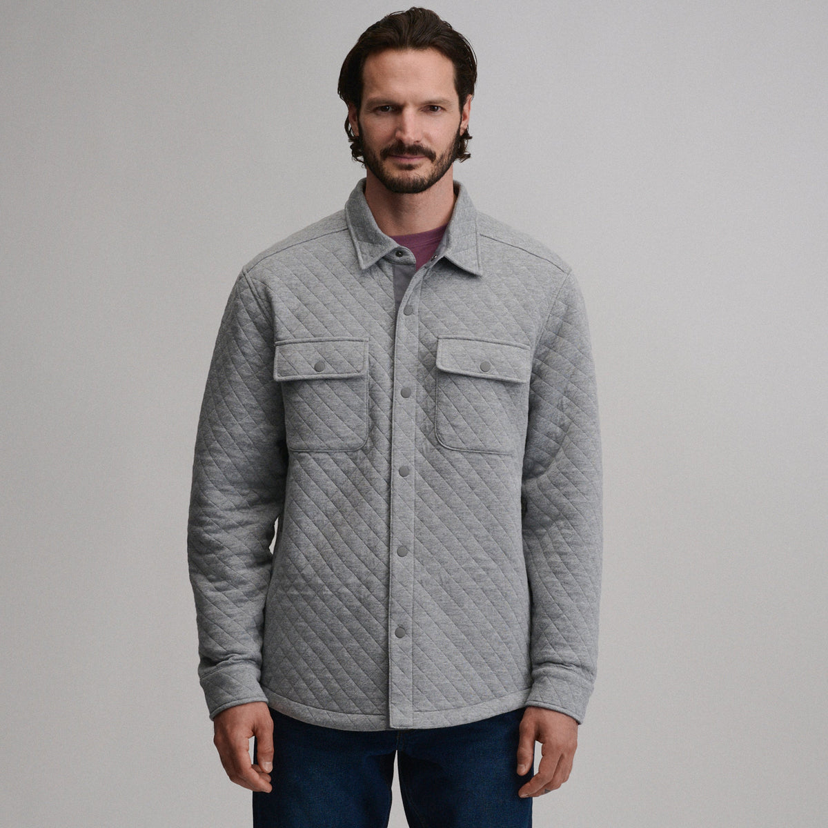 Men's Quilted Shirt Jacket