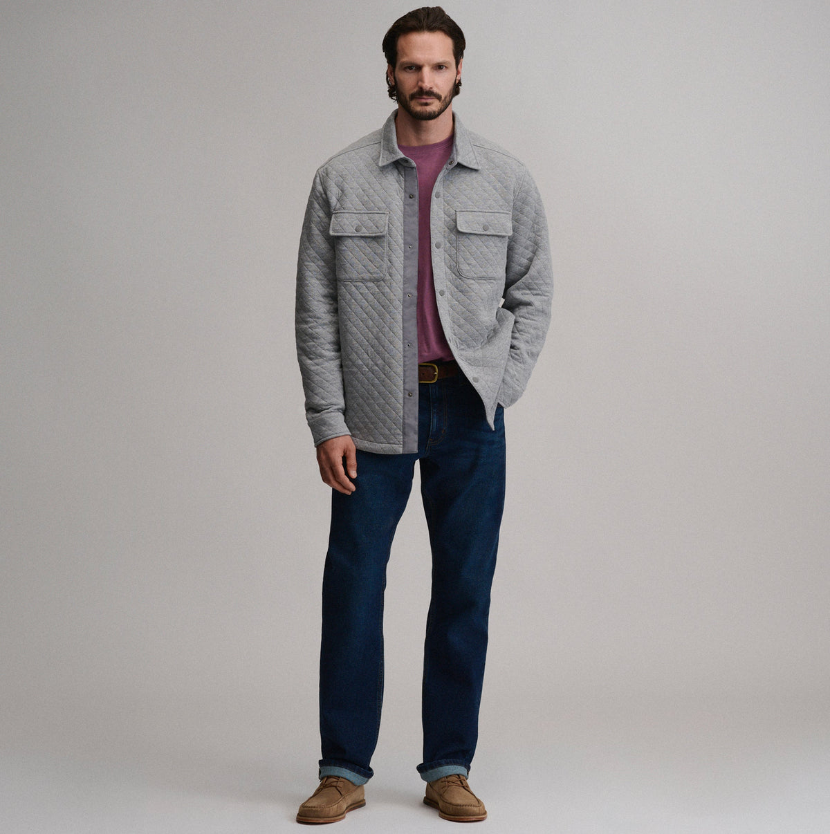 Men's Quilted Shirt Jacket