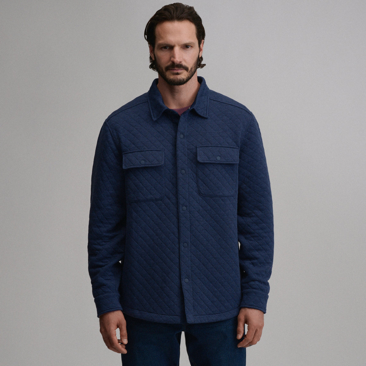 Men's Quilted Shirt Jacket