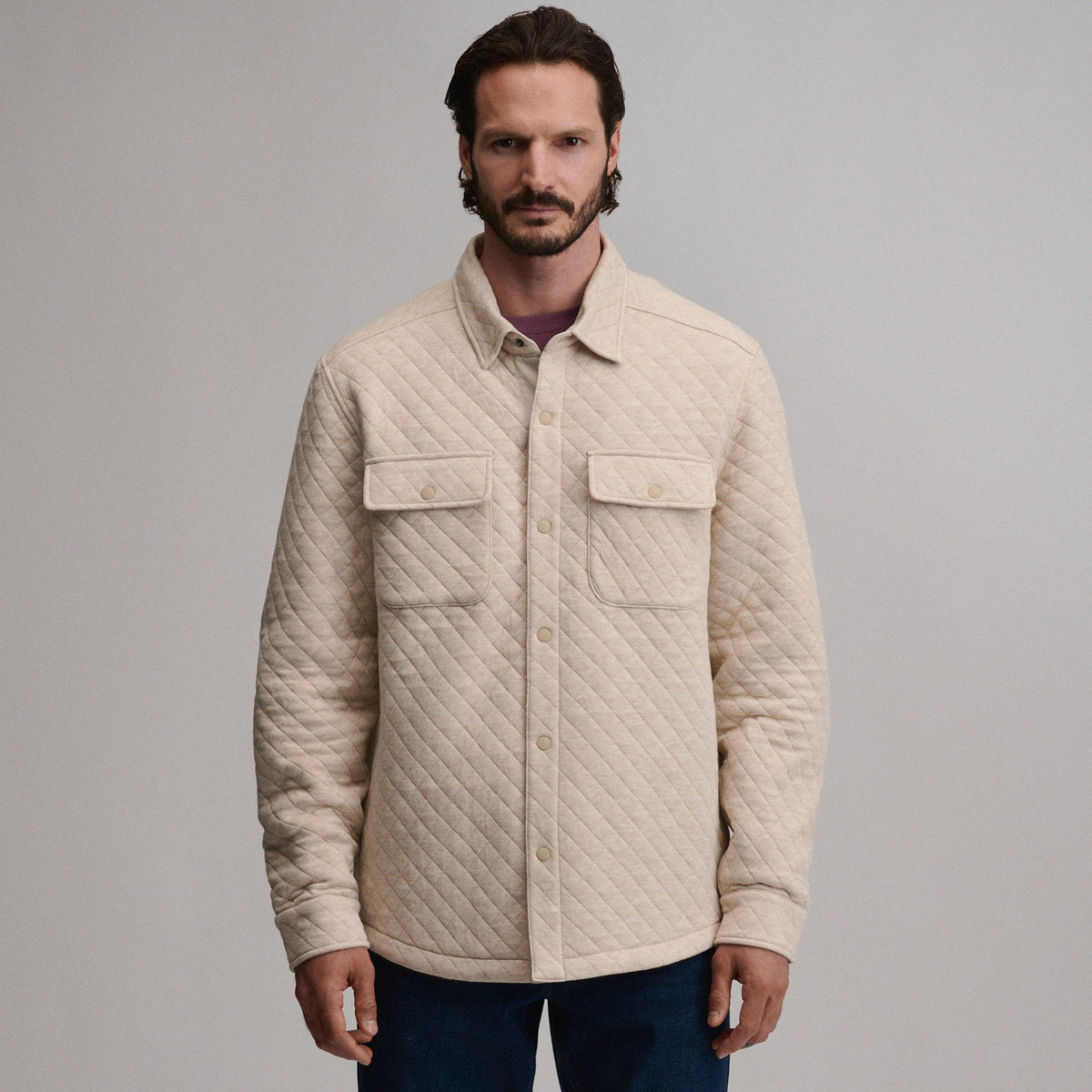 Men's Quilted Shirt Jacket
