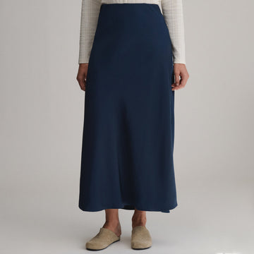 Women's Satin Bias Cut Midi Skirt
