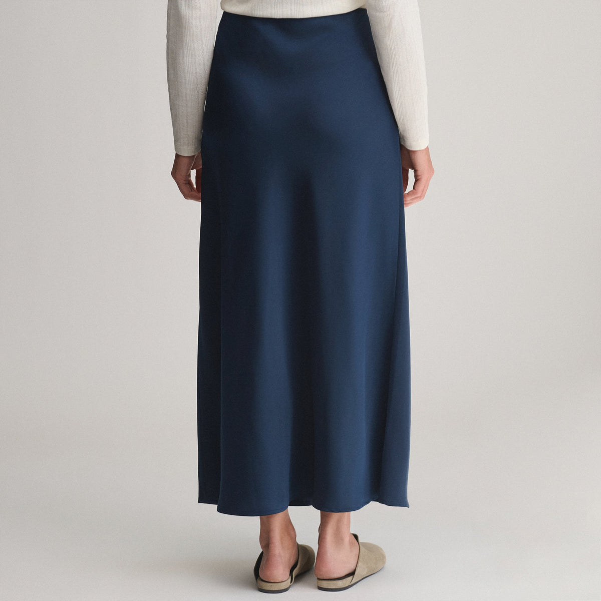 Women's Satin Bias Cut Midi Skirt