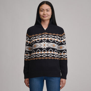 Women's Everloft Jacquard Quarter-Zip Sweater