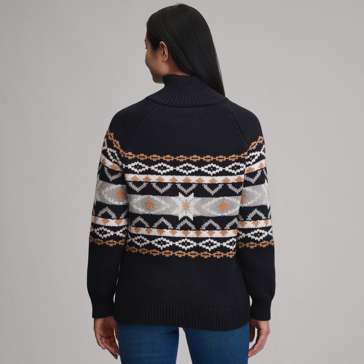 Women's Everloft Jacquard Quarter-Zip Sweater