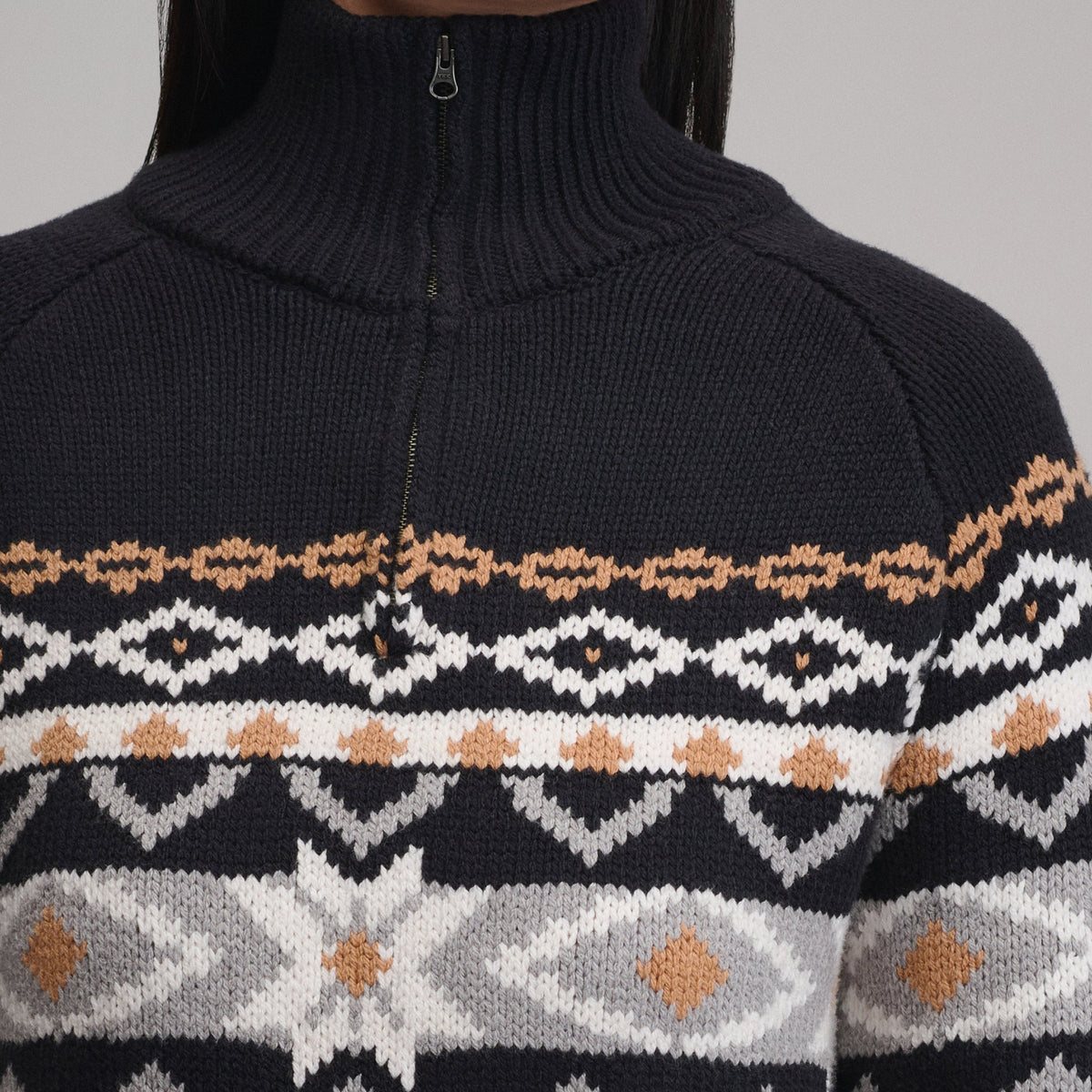 Women's Everloft Jacquard Quarter-Zip Sweater