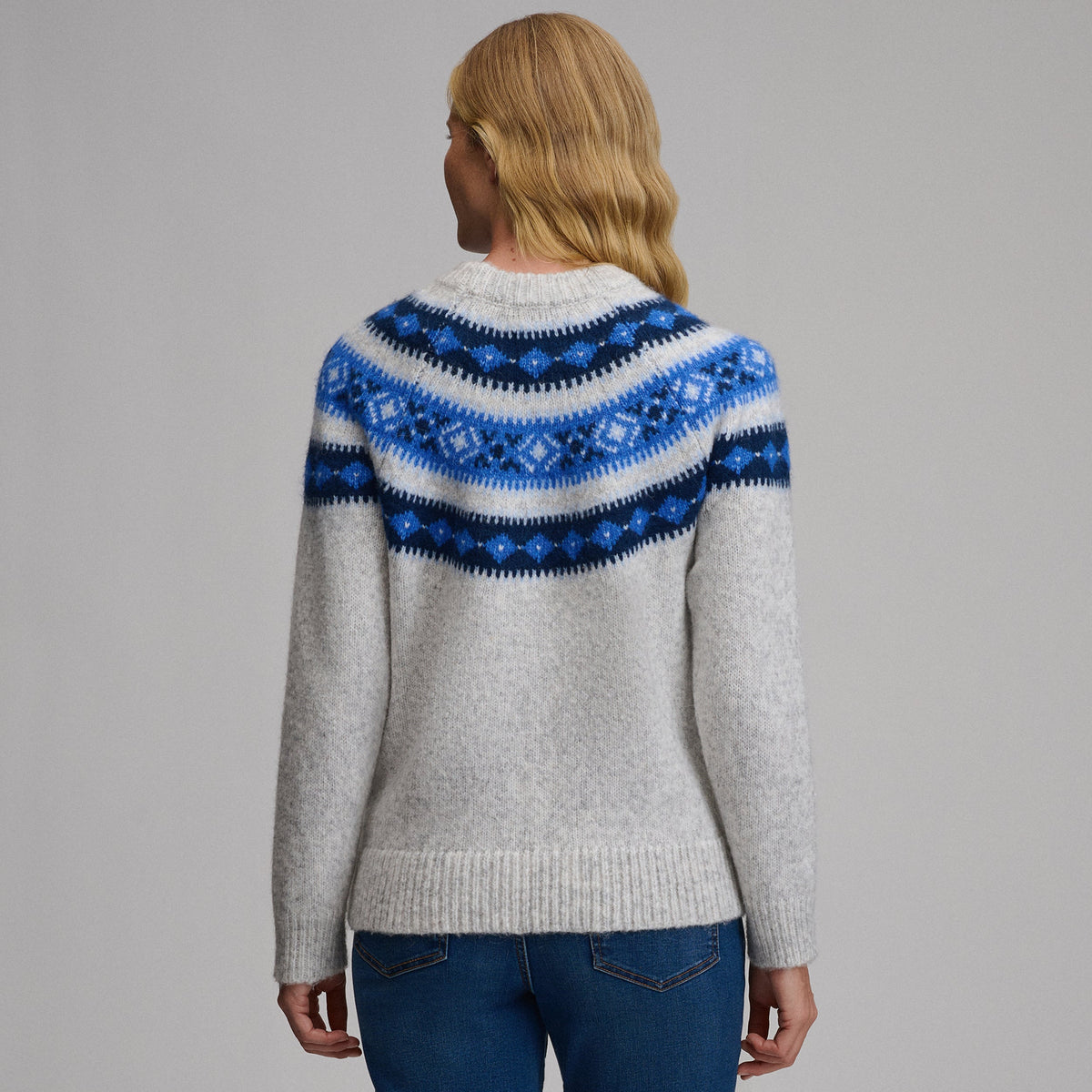 Women's Fairisle Fluffy Crew Sweater