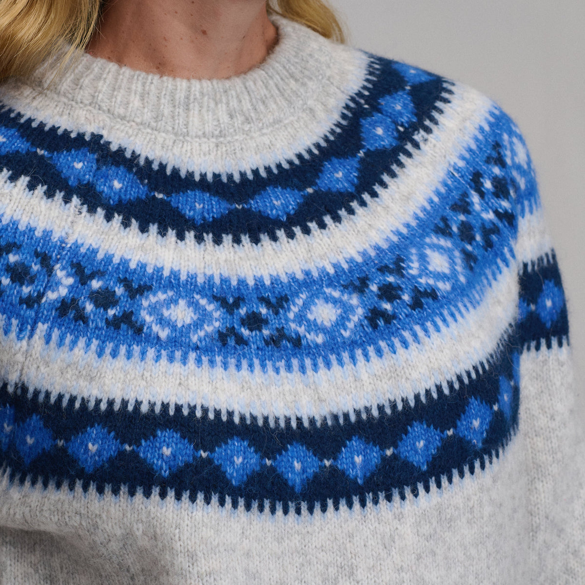 Women's Fairisle Fluffy Crew Sweater