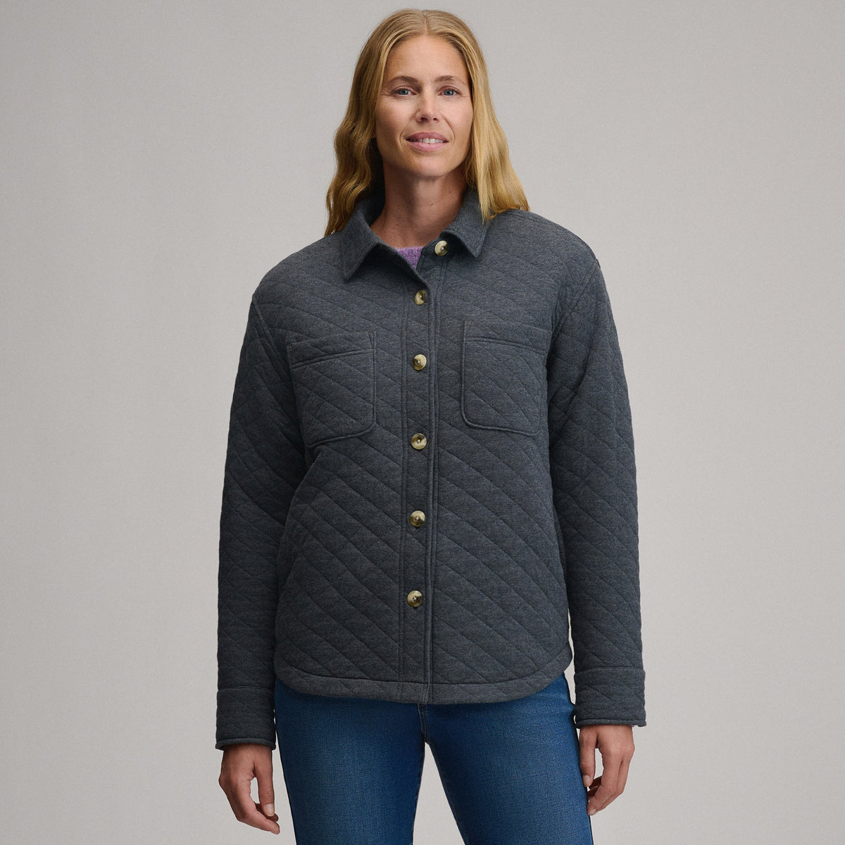 Women's Quilted Shirt Jacket
