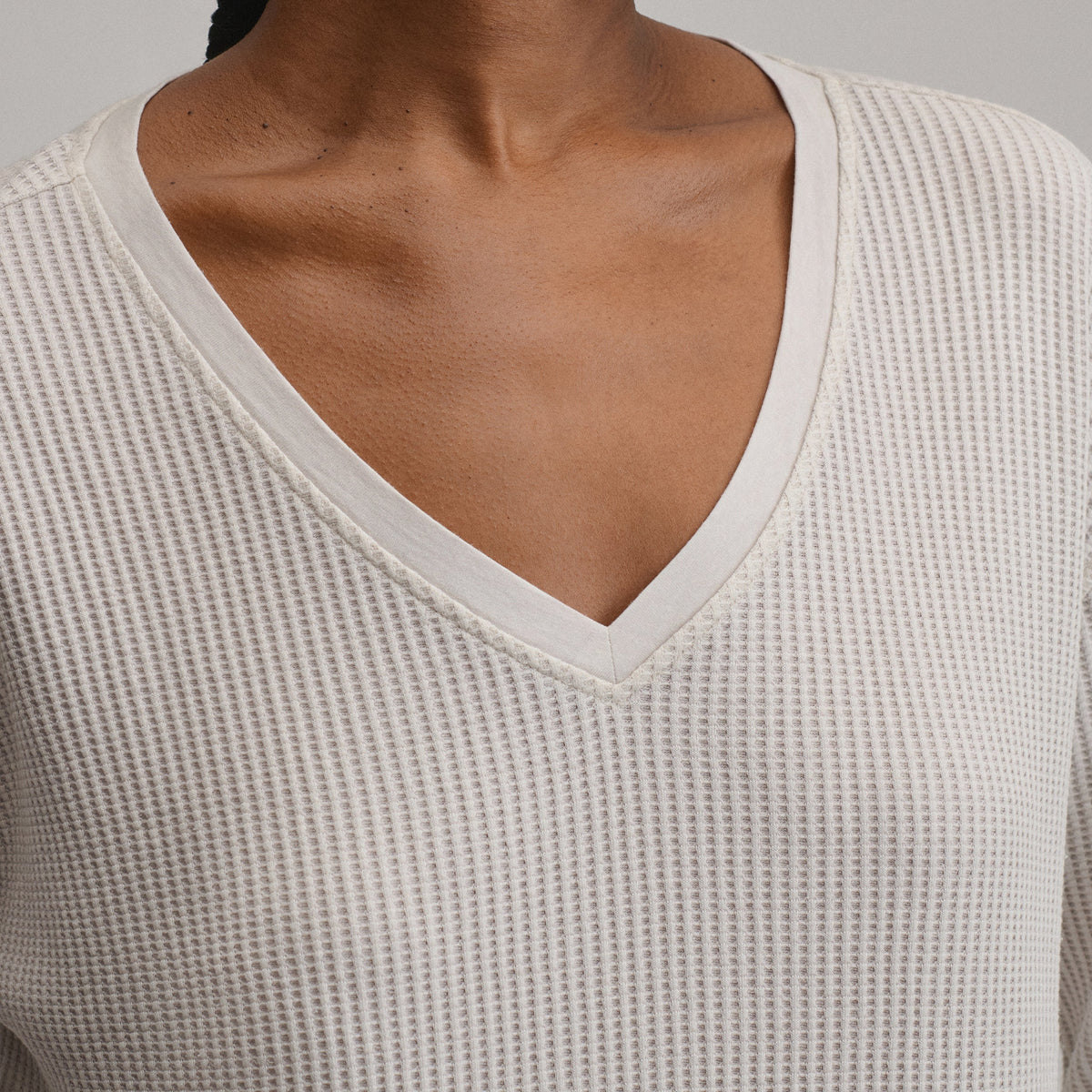 Women's Long-Sleeve V-Neck Boyfriend Thermal