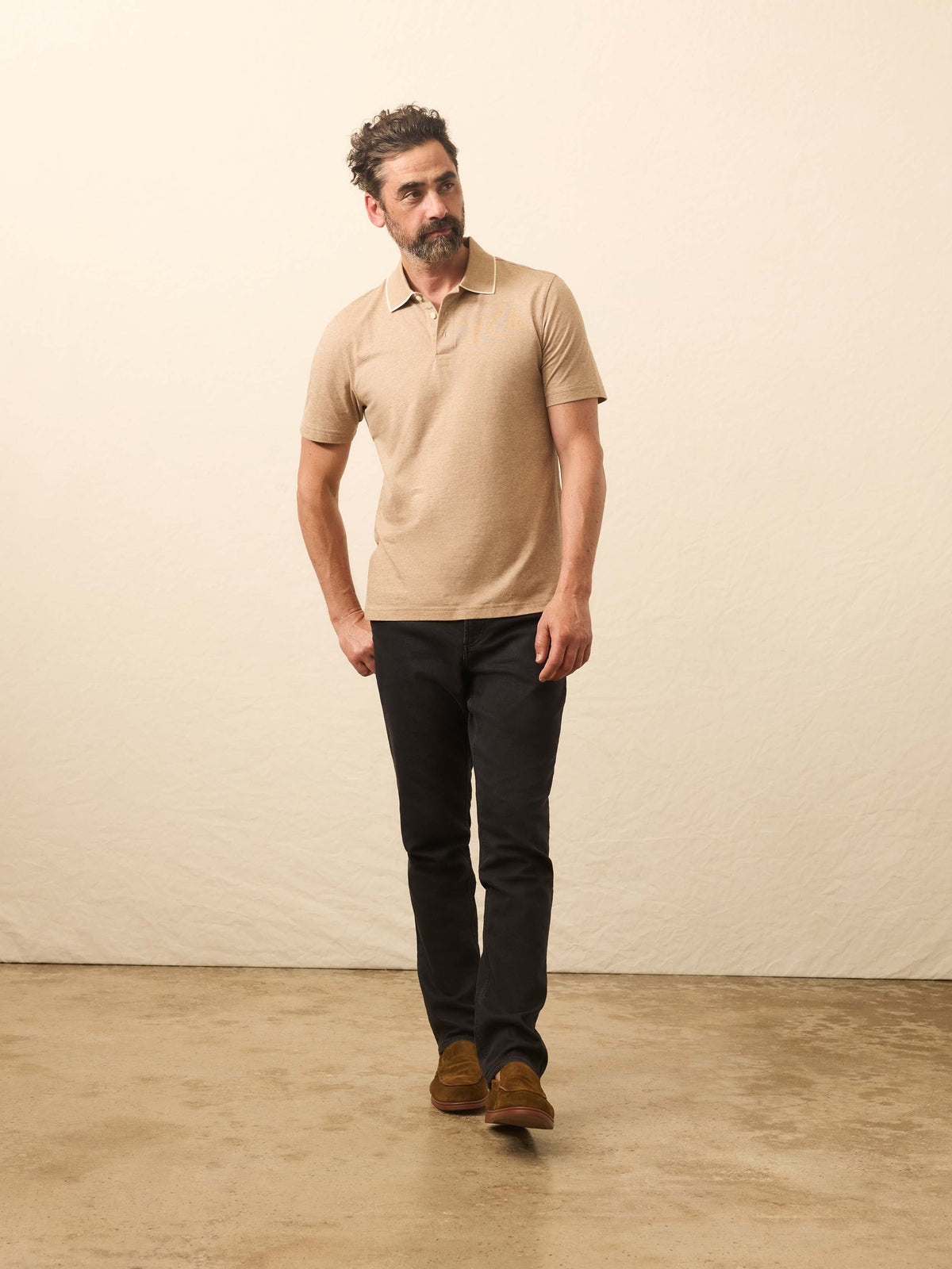 Short-Sleeve Movement Pique Polo - Driftwood Island Heather