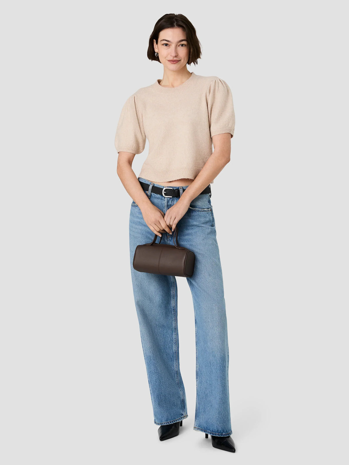 YULIA KNIT PUFF SLEEVE TOP