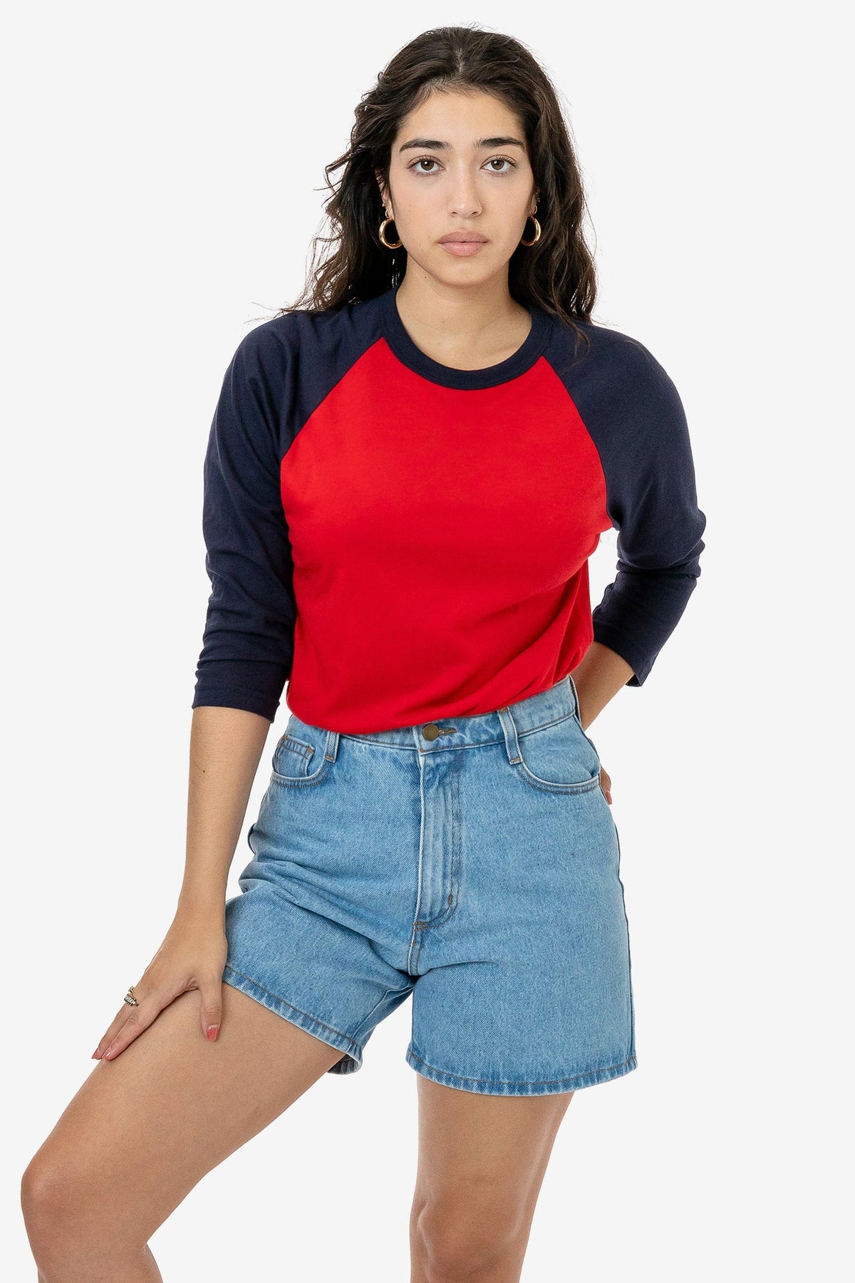 FF53 - 3/4 Sleeve Poly Cotton Raglan