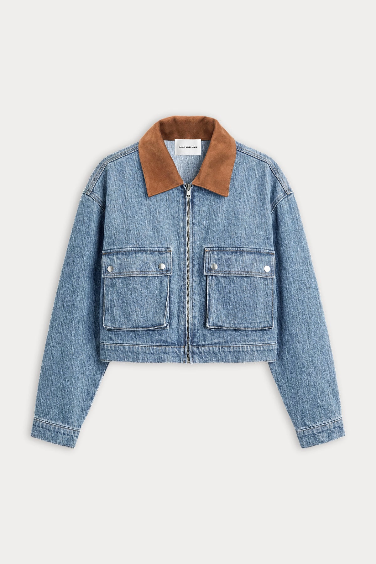 THE DENIM SWING CROPPED JACKET | AMBER