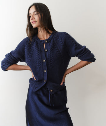Everly Cable Knit Cardigan