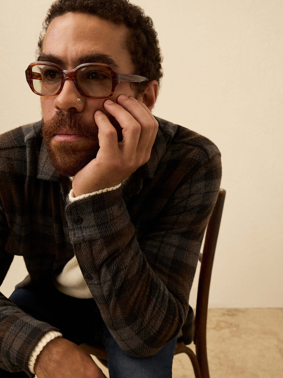 Legend Sweater Shirt - Grey Woods Plaid