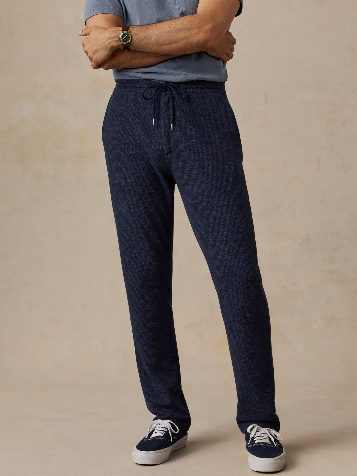 Highland Knit Pant - Navy Ridge Melange