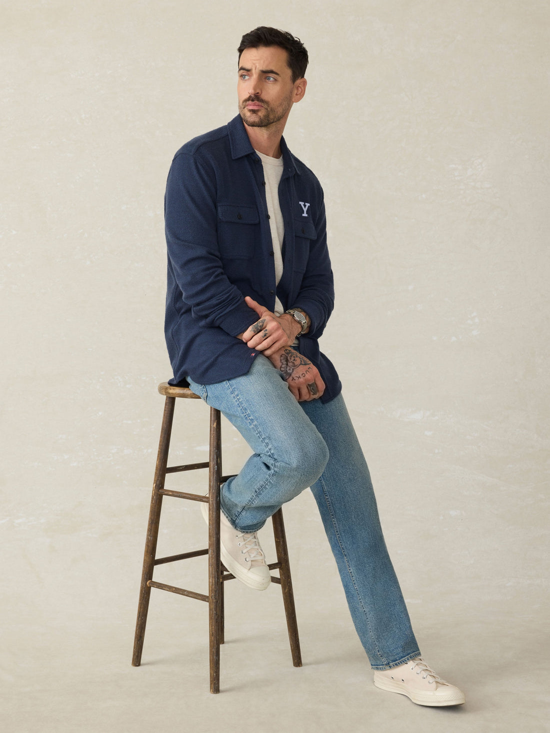 Yale Legend Sweater Shirt - Brighton Navy Twill