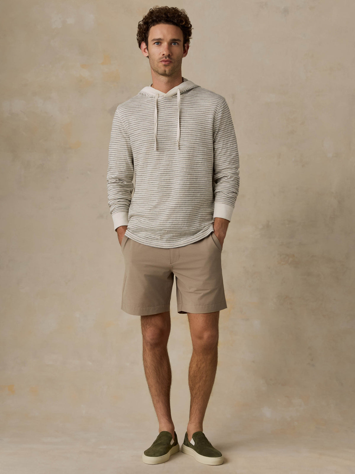 Sunwashed Organic Hoodie - Cedar Falls Stripe