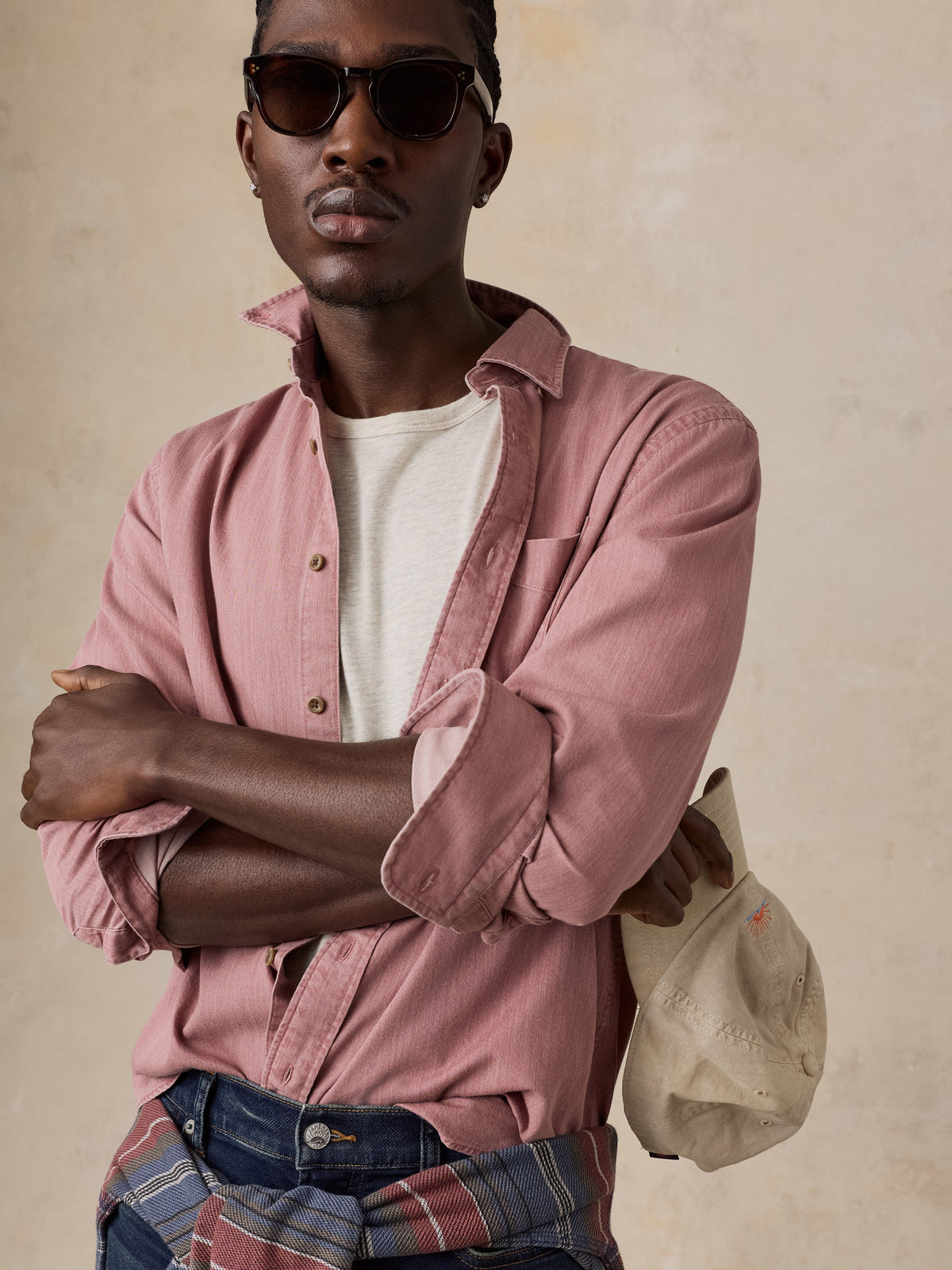 Patina Chambray Shirt - Wild Rose