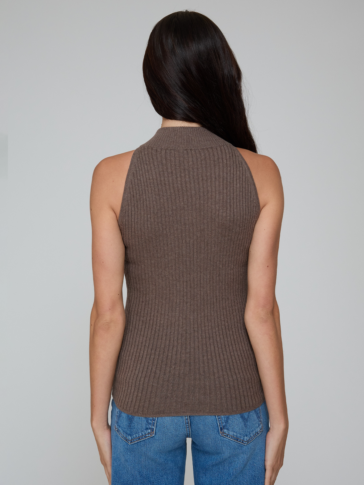 Rib Mock Halter in Rye