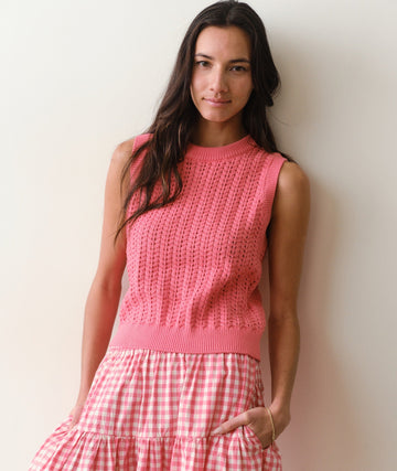 Mina Pointelle Sweater Tank