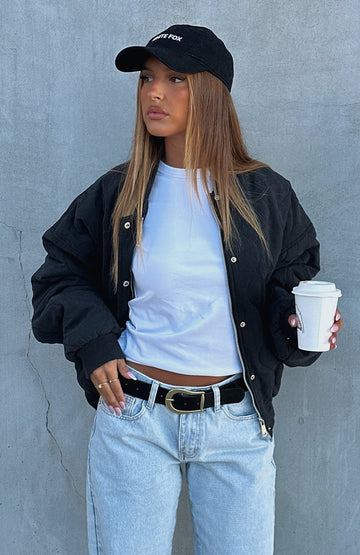 Soft Love Bomber Jacket Black