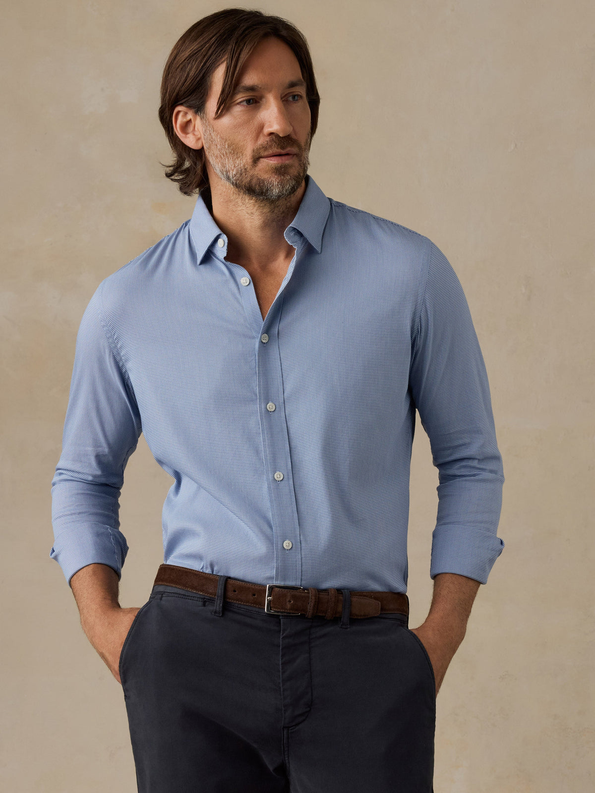 The Movement Shirt - Azure Pincheck