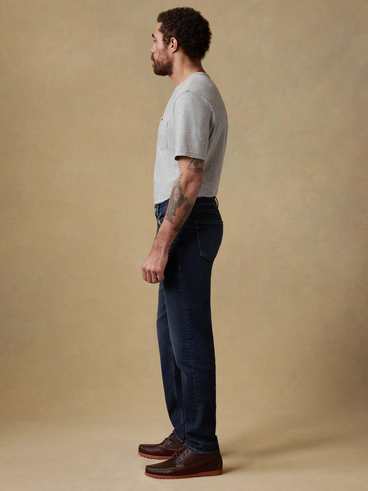 Stretch Terry Indigo 5-Pocket Pant - Belmar Coast Wash