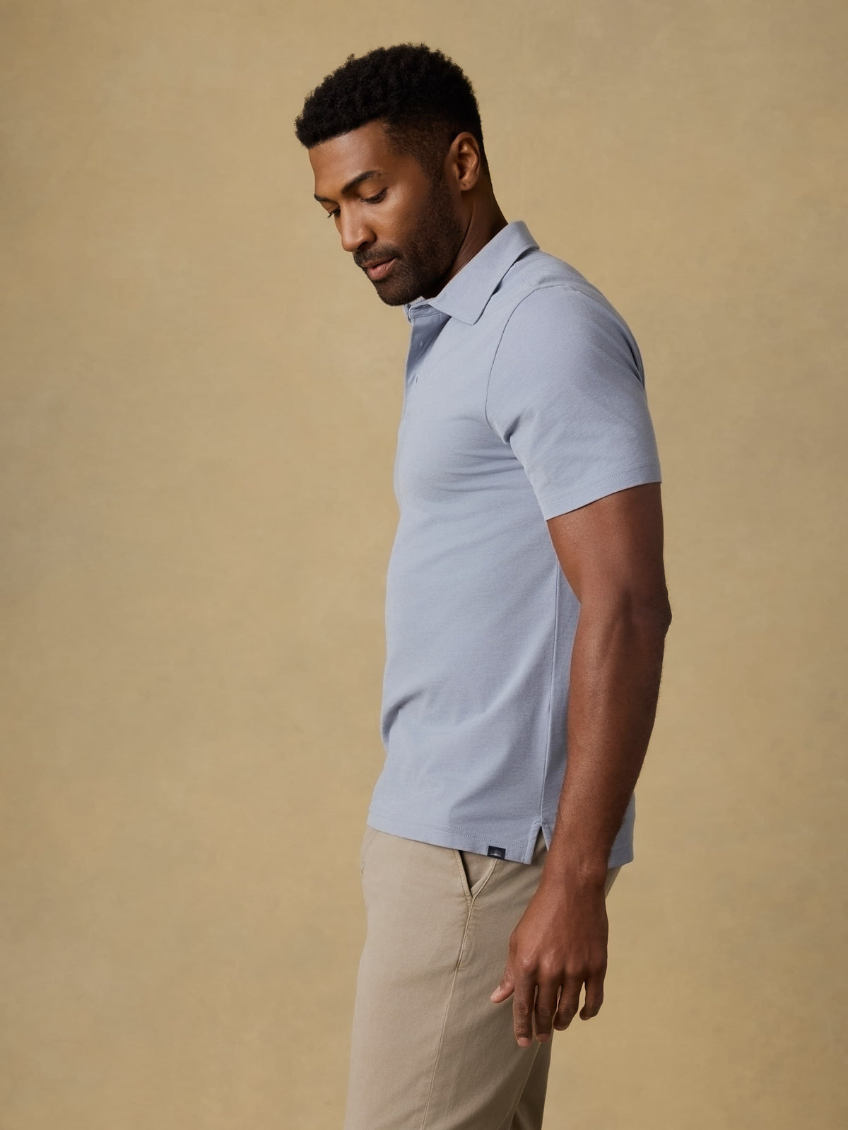 Short-Sleeve Movement Pique Polo - Flint White Melange