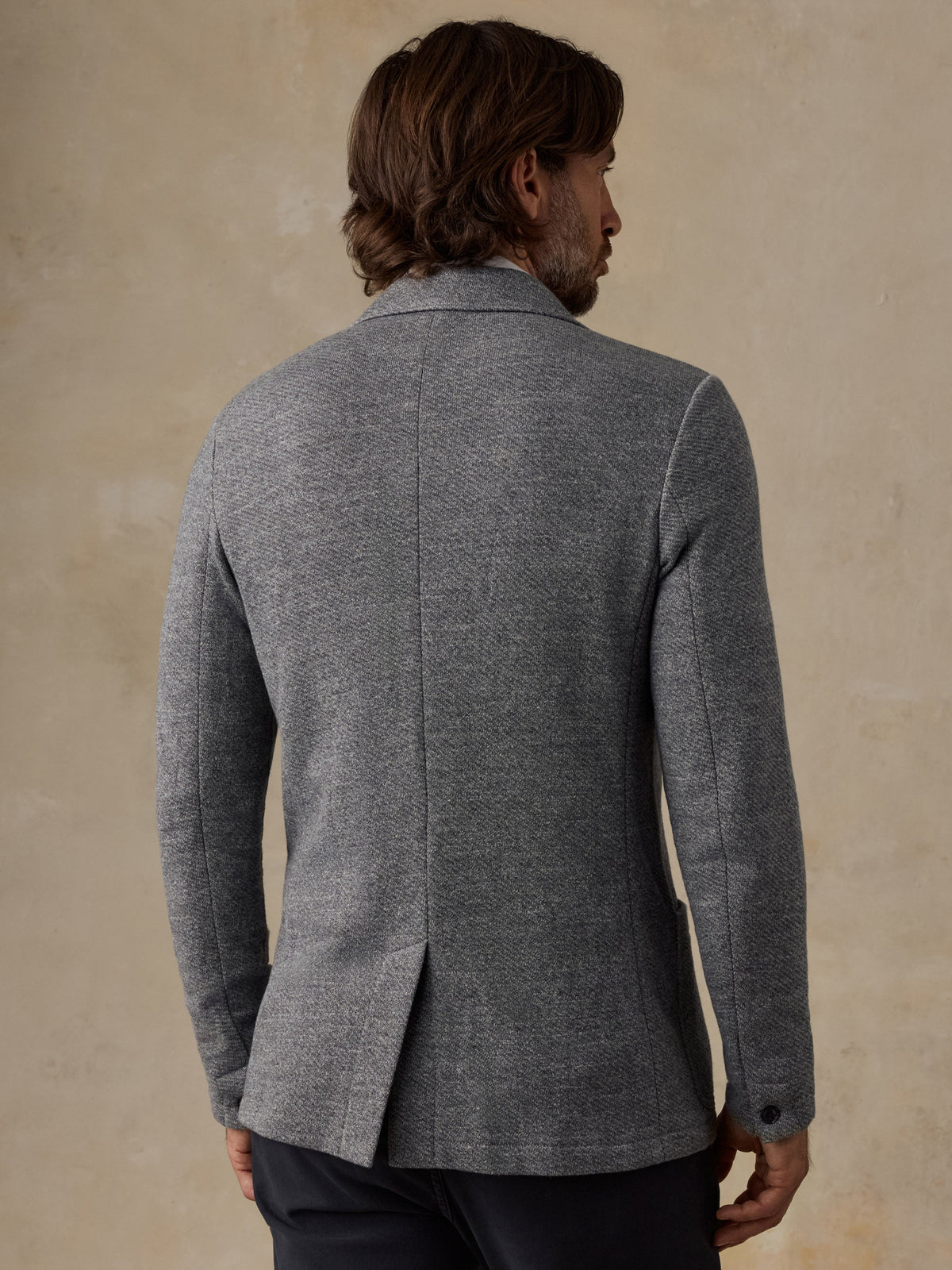 Inlet Knit Blazer (Short) - Medium Grey Melange