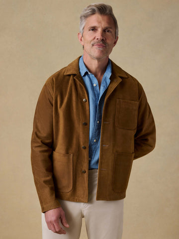 Suede Studio Jacket - Golden Chestnut